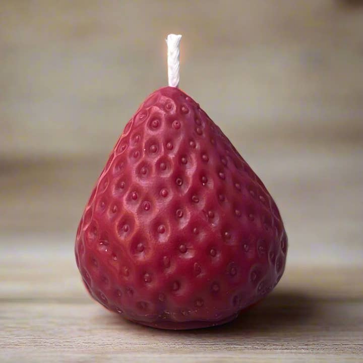 Strawberry Birthday Candle for wholesale by Lelik Craft Design