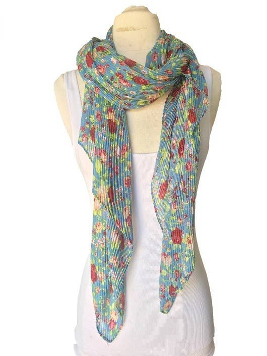 Blommig tryckt scarf (SS122GL) för wholesale av J & X