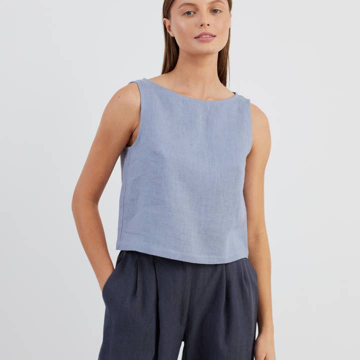 Sonate Linen Tank Top and other Purchase Wholesale tende confezionate. Free Returns & Net 60 Terms on Faire trending on Faire.