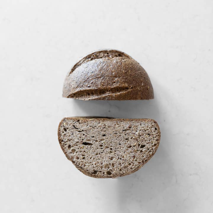 Heaven Gluten Free Bakery - Wholesale Bread/Tortilla - DARK (FLAXSEED-ALLSPICE) SOURDOUGH GLUTEN-FREE BOULE3