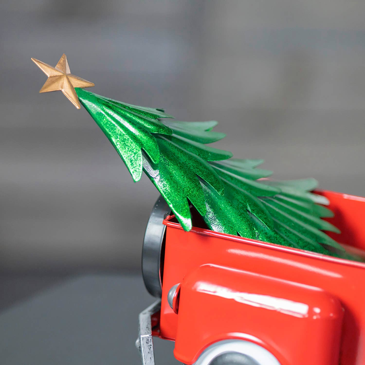 Zaer Ltd. International - Wholesale Christmas Decoration - Multi-Seasonal Iron Pickup Truck Glossy Red11