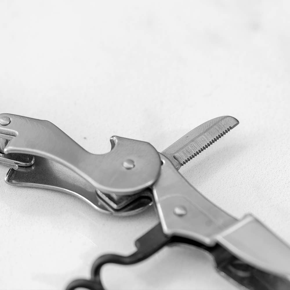 A Bar Above - Wholesale Bottle/Wine Opener - Wine Opener, Stainless Steel Handle with Black Corkscrew1