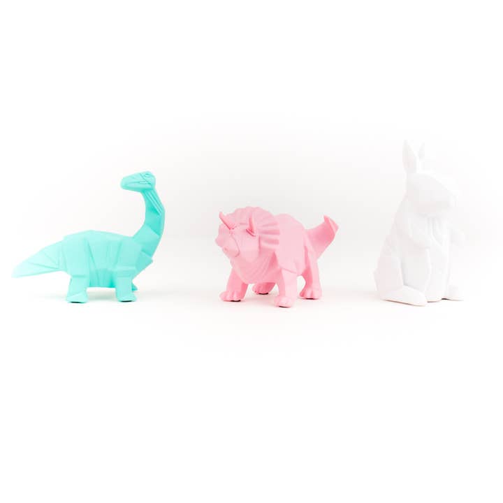 SMALL GEOMETRIC LAMP (2dinos+rabbit) HF for wholesale by Helio Ferretti