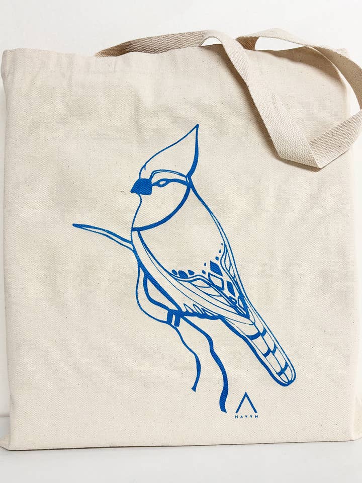 Saco de Lona Azul Jay Impresso à Mão para Uso Diário por atacado de HAVYN