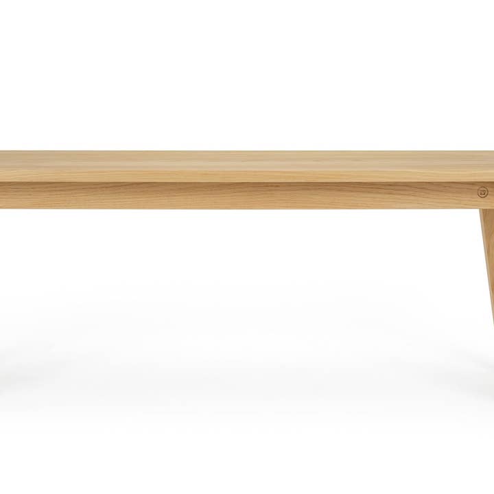 Bank >Josef< Eichenholz Honey Optics 200 cm for wholesale by Anton Doll Holzmanufaktur