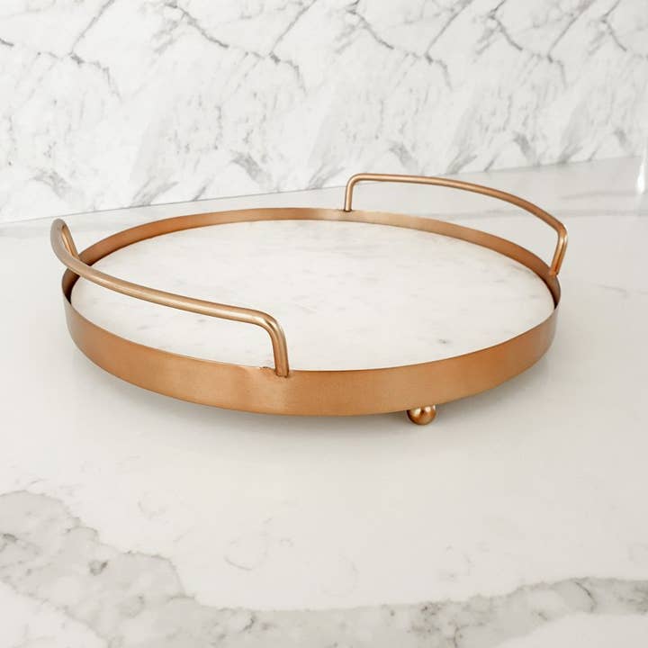 CLINQ - Wholesale Serving Tray - Copper and Marble Tray1
