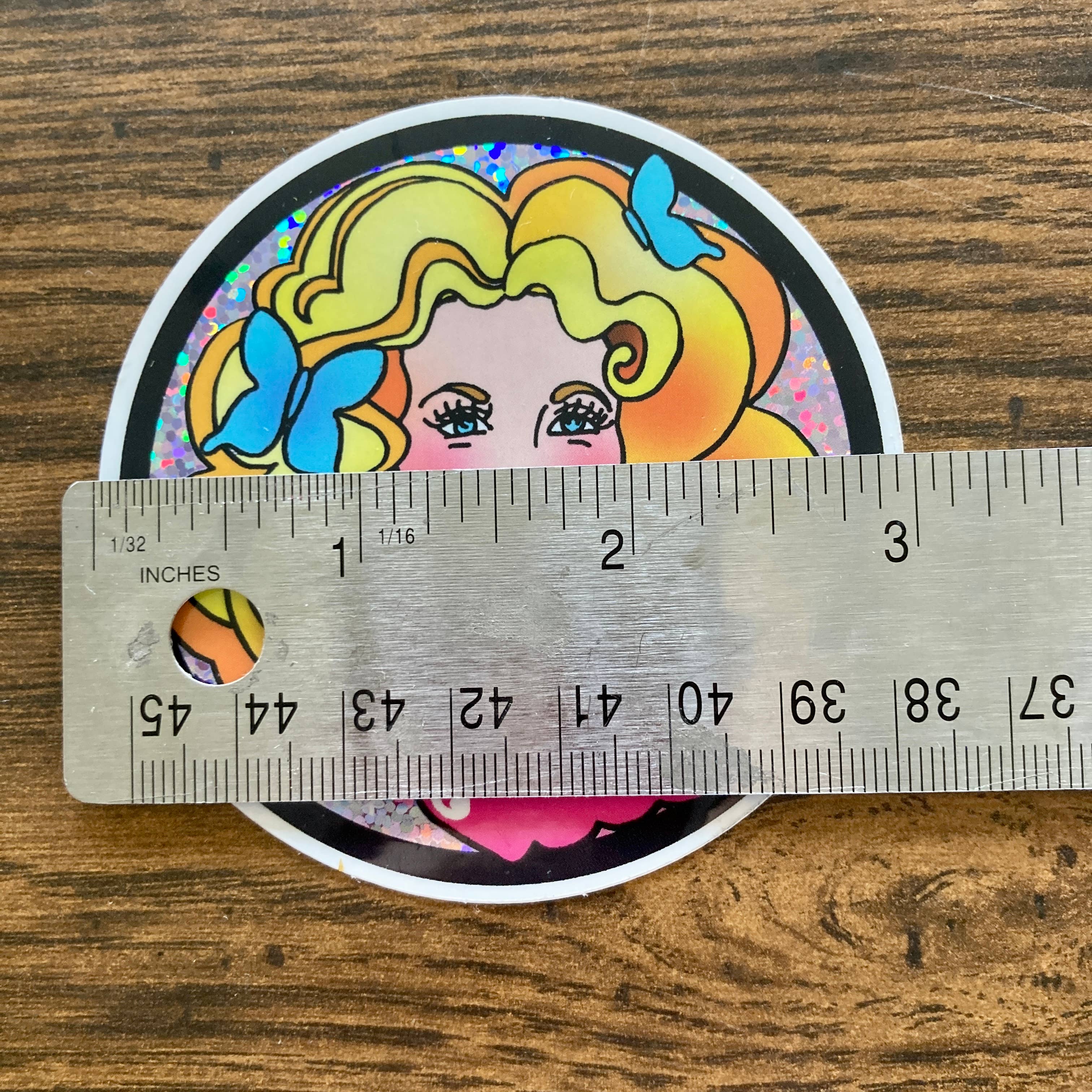 Esther Sketch - Venta al por mayor Pegatina - Pegatina con purpurina Barbie Dolly de Backwoods de 3 x 3 pulgadas5