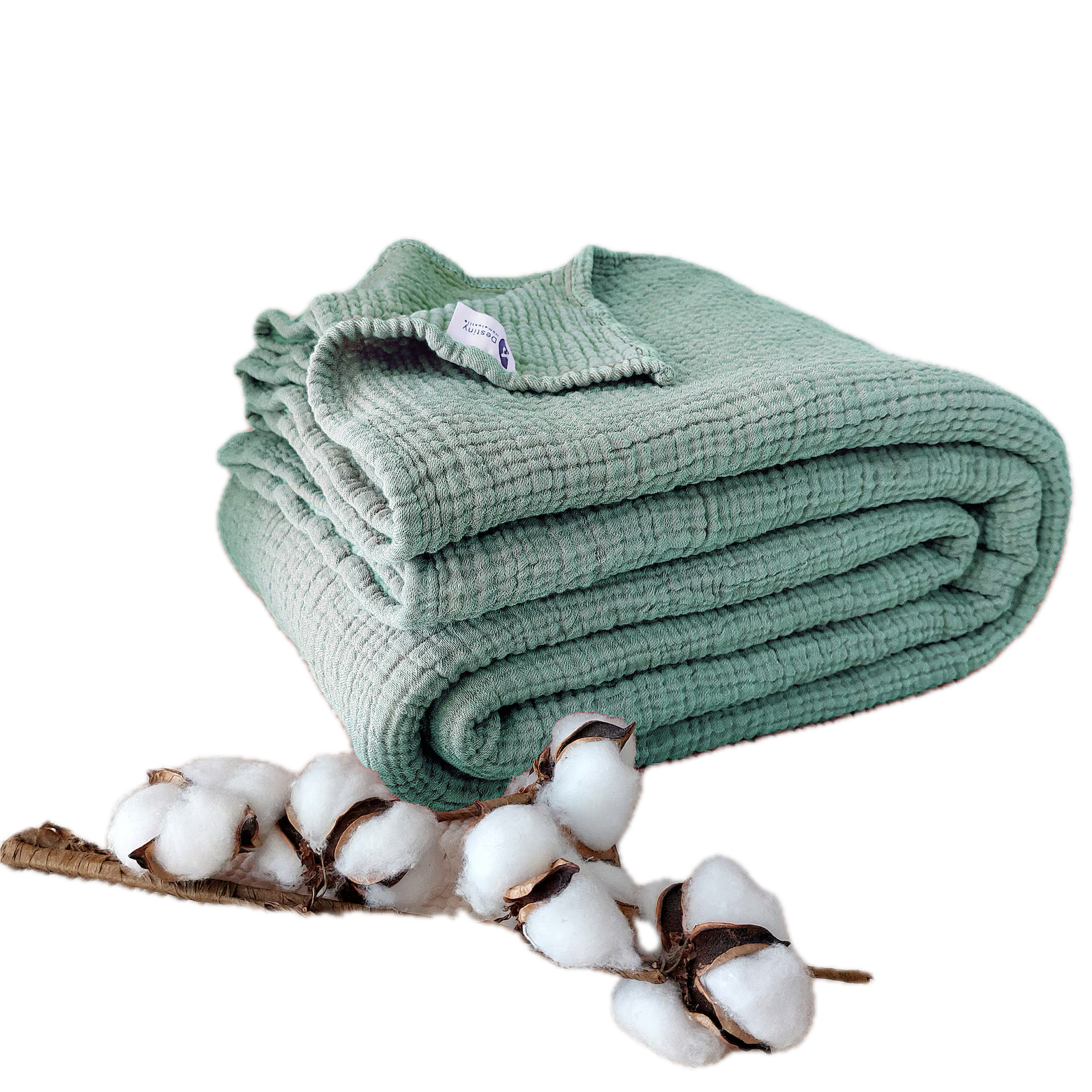 Aseel Buy Good - Wholesale Throw Blanket - Cotton Oversized Throw Bedspread King Size 4-Layer Muslin5