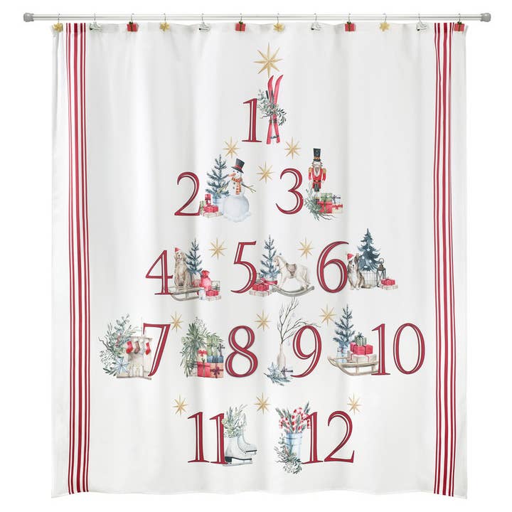 Rideau de douche Holiday Countdown pour la vente par Avanti Linens