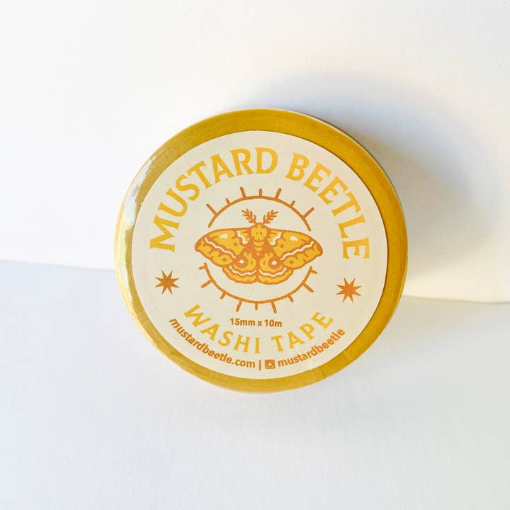 Mustard Beetle - Wholesale Washi Tape - Floral, Poppies + Mushrooms, 1/2" Washi Tape Roll6