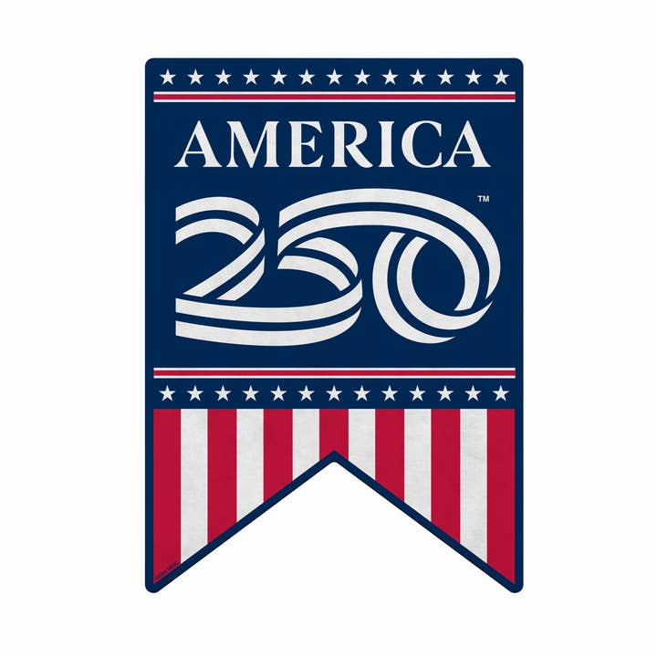USA America 250 Shape Cut Pennant for wholesale by Rico Industries