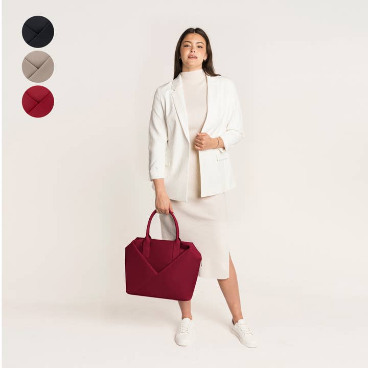 Lux and Nyx - Wholesale Tote Bag - Women's - Origami 15" Laptop Tote - Work Tote with Luggage Sleeve7