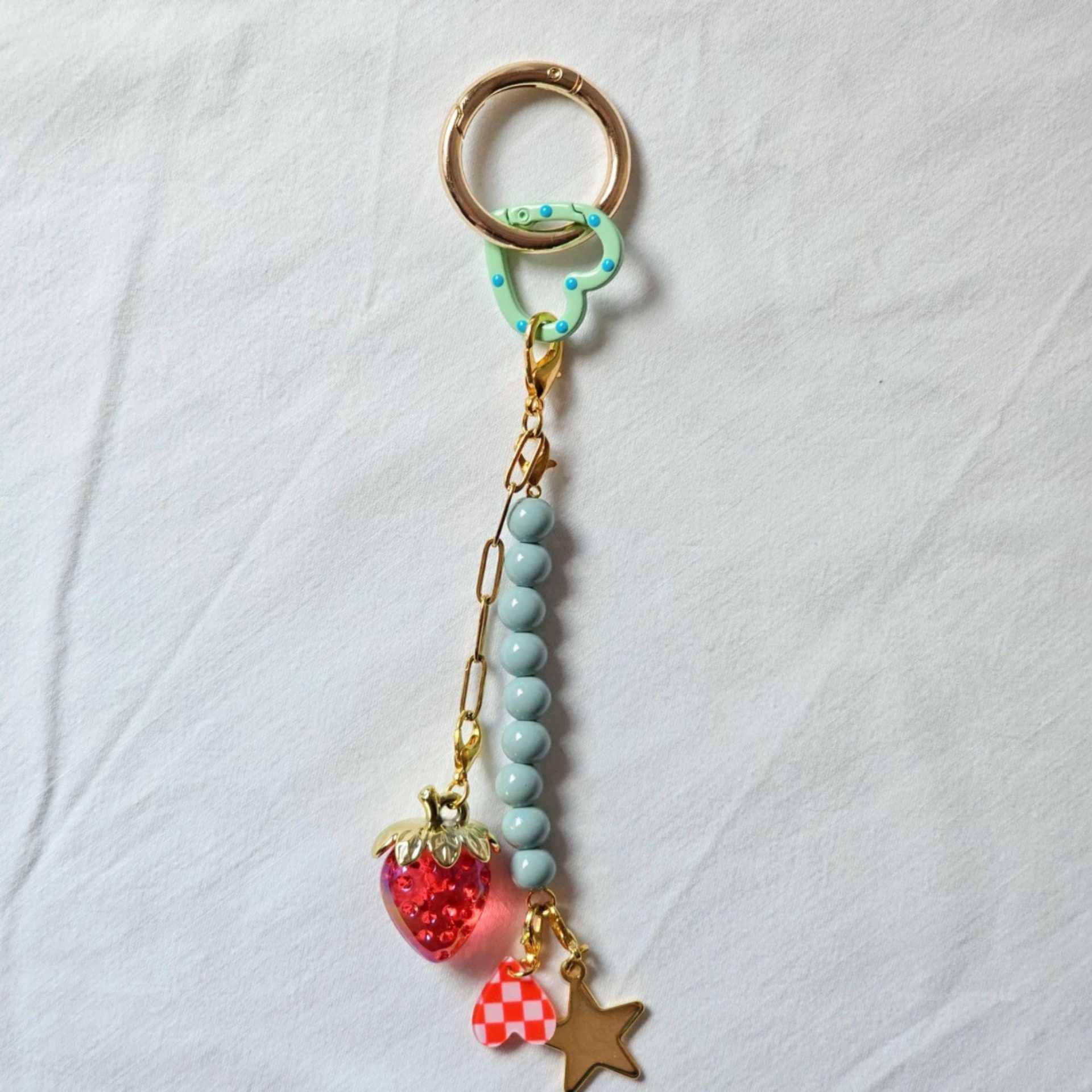 MKS America - Wholesale Keychain - Women's - Bohemia Acrylic link & Beads Chain Bag Charm Keychain16