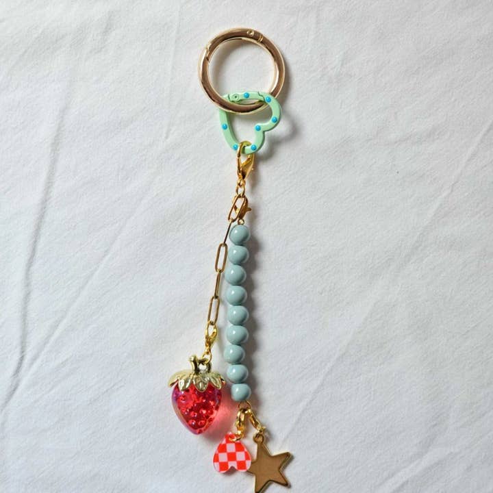 MKS America - Wholesale Keychain - Women's - Bohemia Acrylic link & Beads Chain Bag Charm Keychain16