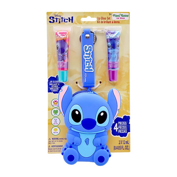 PINEAPPLE Beauty - Wholesale Lip Gloss - UPD SI0079GG Disney Stitch Lip Gloss Set with Pouch - 60