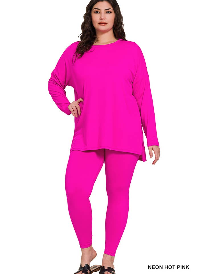 Vanilla Monkey – wholesale Lounge set – Women's – Plus Brushed Dty Microfiber Loungewear Set5