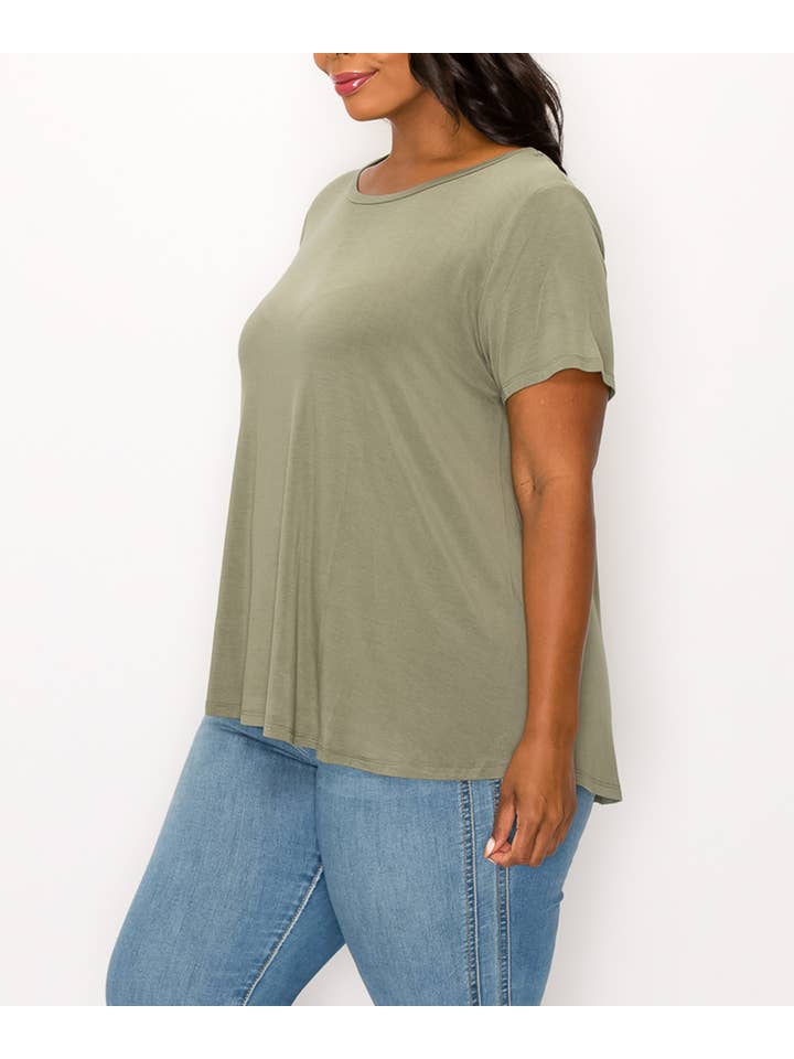Studio Ko Clothing - Wholesale Tunic - Women's - BAMBOO CLASSIC PLUS SIZE TOP