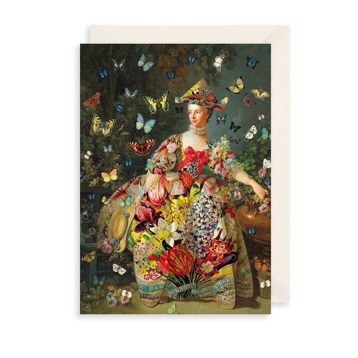 Woman & Butterflies Birthday Card for wholesale by The Art File