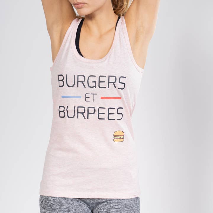 CAMISETA SIN MANGAS MUJER - HAMBURGUESAS Y BURPEES para venta al por mayor de EKOFIT