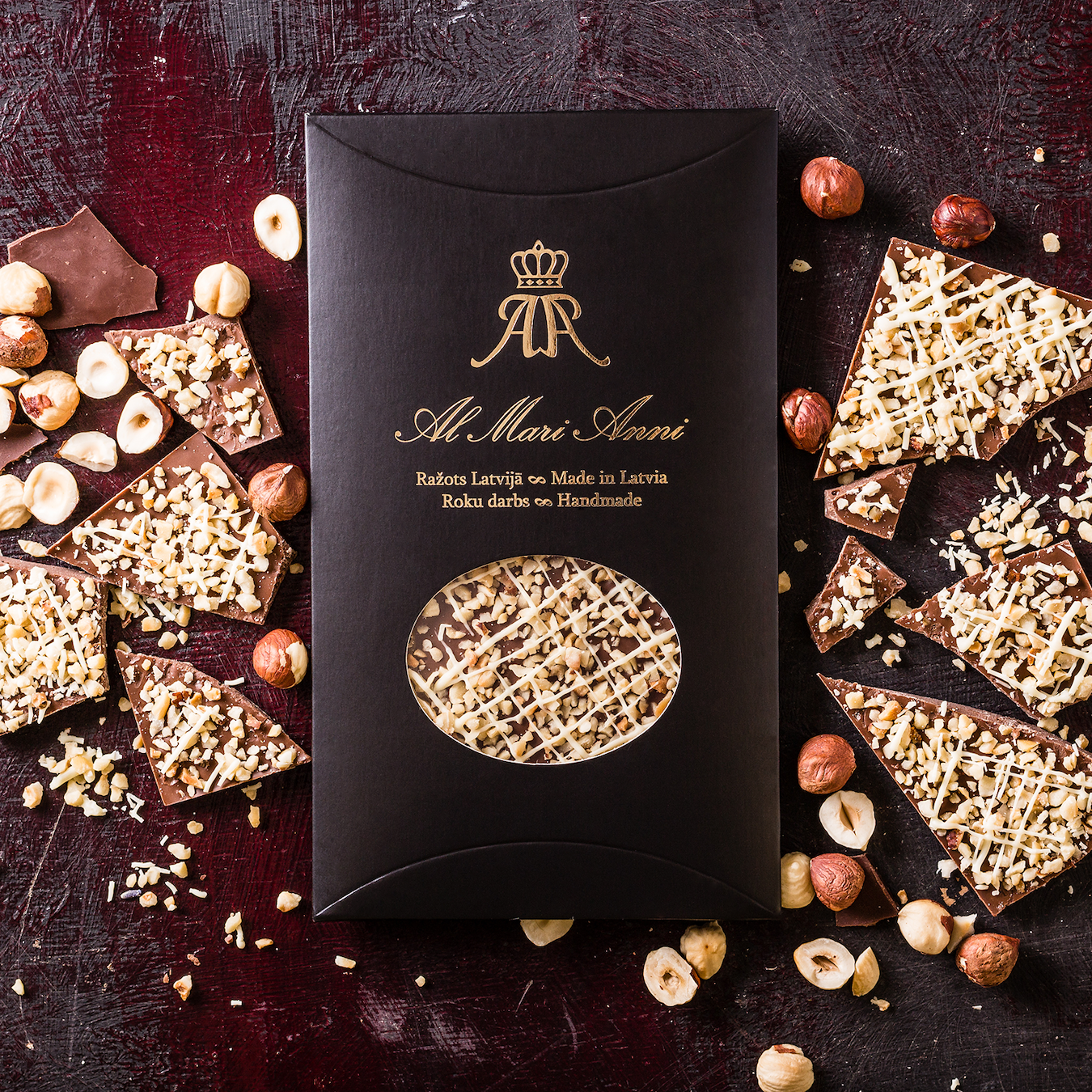 Al Mari Anni – Engroshandel Chokoladebar – Al Mari Anni Mælkechokolade med hasselnød0