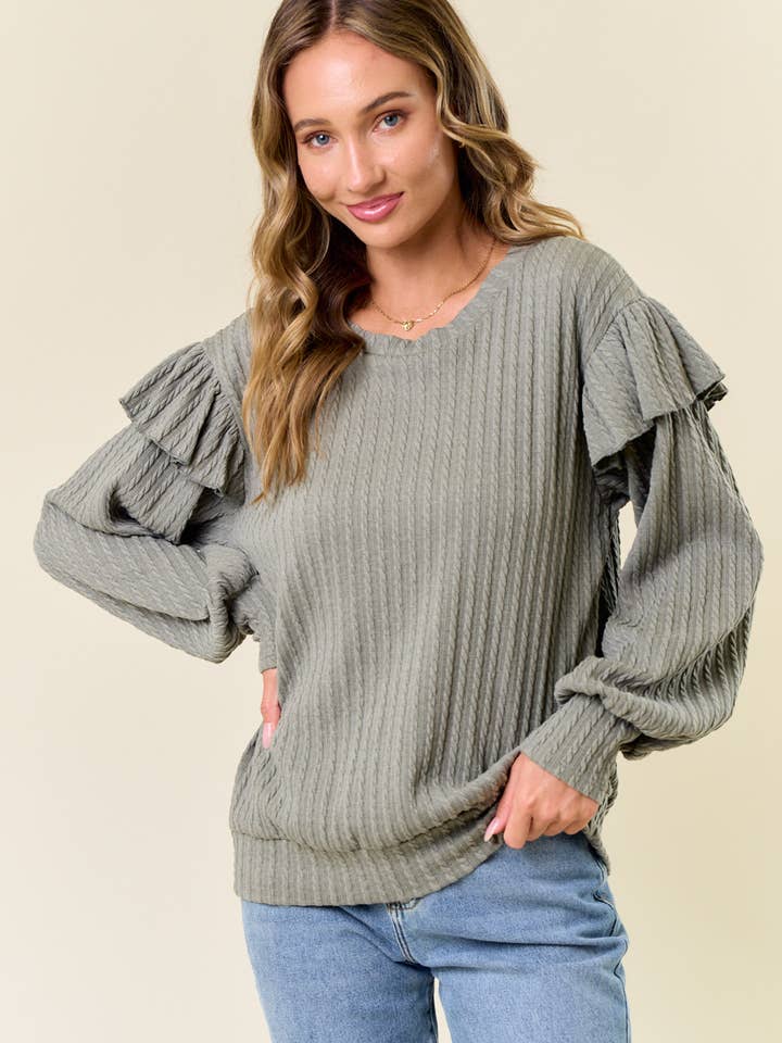 lovely melody - Wholesale Sweatshirt - Women's - LMT4162-Daisy Long Sleeve Top7