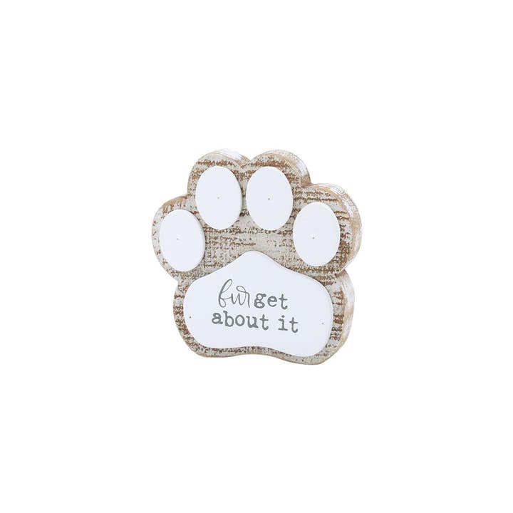 Collins Painting & Design - Wholesale Sign - CA-3815 - Furget Paw Block Cutout