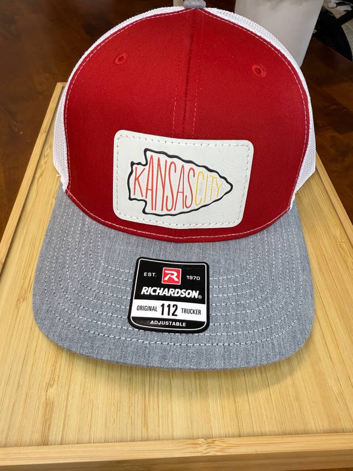 UV Printed Ombre Kansas City Men's Richardson 112 Trucker Hat for wholesale by Designed To Flaunt