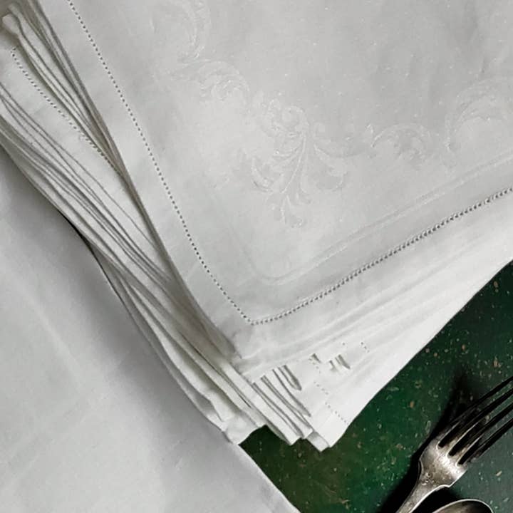 Heyfoo - Wholesale Tablecloth - White Flanders Cotton Tablecloth with 10 Napkins7