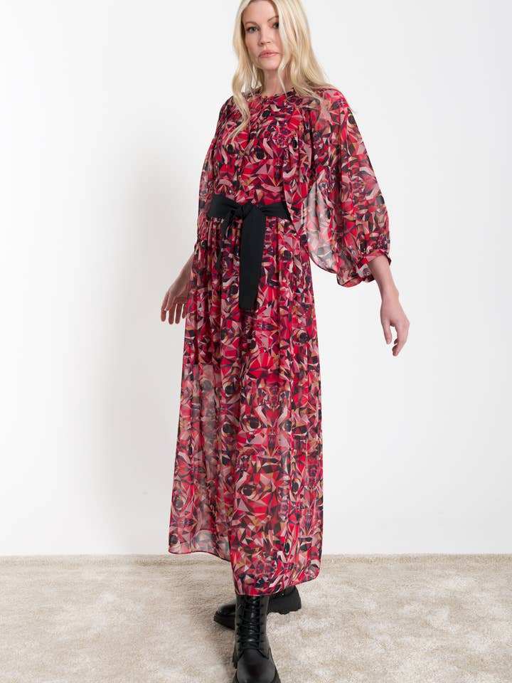 Geometrisk trykt kjole for engroshandel hos Ana Sousa