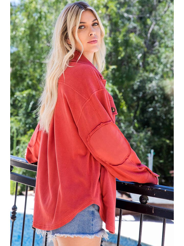 Sweet Lovely by Jen - Wholesale Shirt Jacket/Shacket - Women's - SOFT COZY WASHED SHACKET30