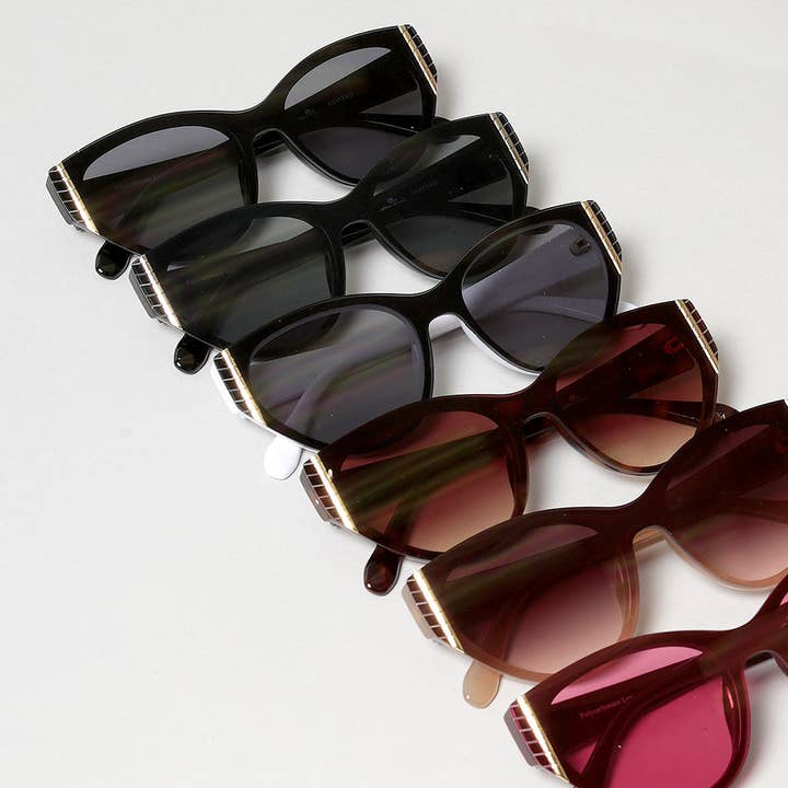 Women's Round Cat Eye Frame Sunglasses for wholesale by Fashion City