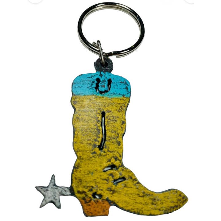 Whimsies - Wholesale Keychain – Unisex - Boot keychain cute western gift cowboy rodeo Wyoming Montana3