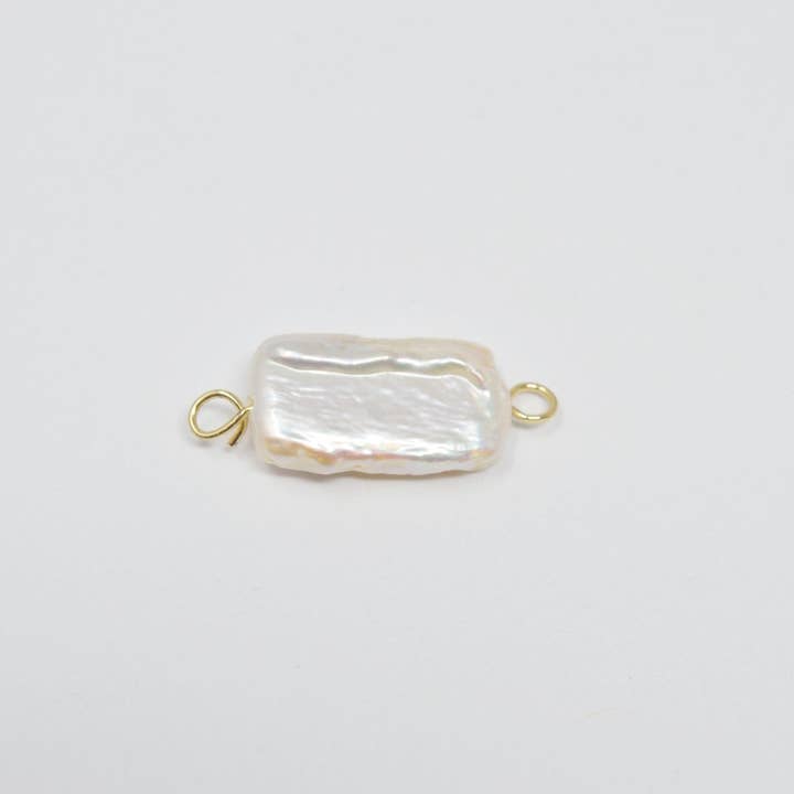 Freshwater Pearl Rectangle Pearl Connectors P-1800 for wholesale by Aim Eternal
