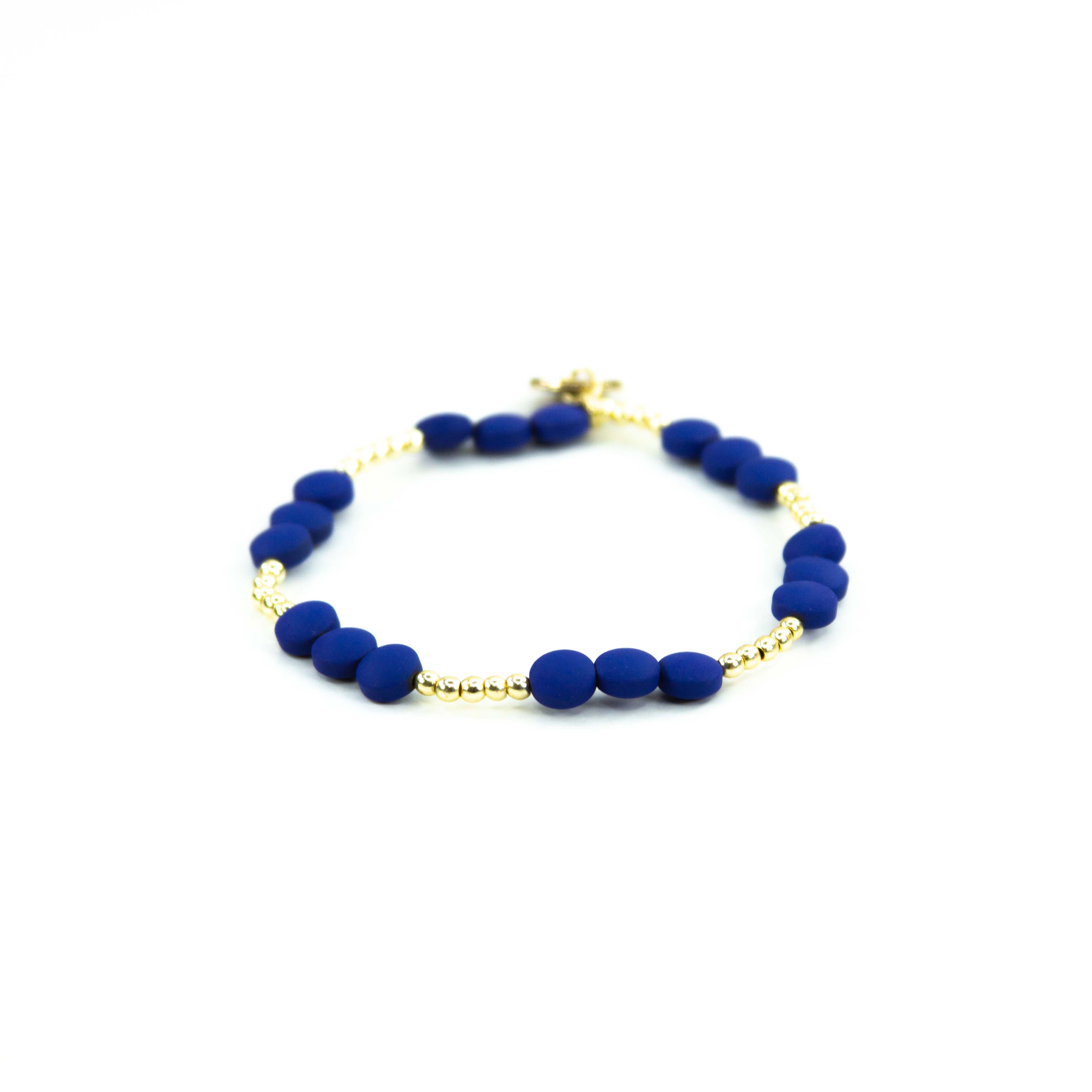 Savvy Bling - Vendita all'ingrosso Parure di gioielli - Braccialetti con Perline in Oro 18K Blu3