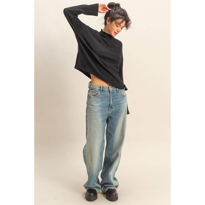 HYFVE - Wholesale Shirt - Women's - Oversized High Neck Top With Side Slit18