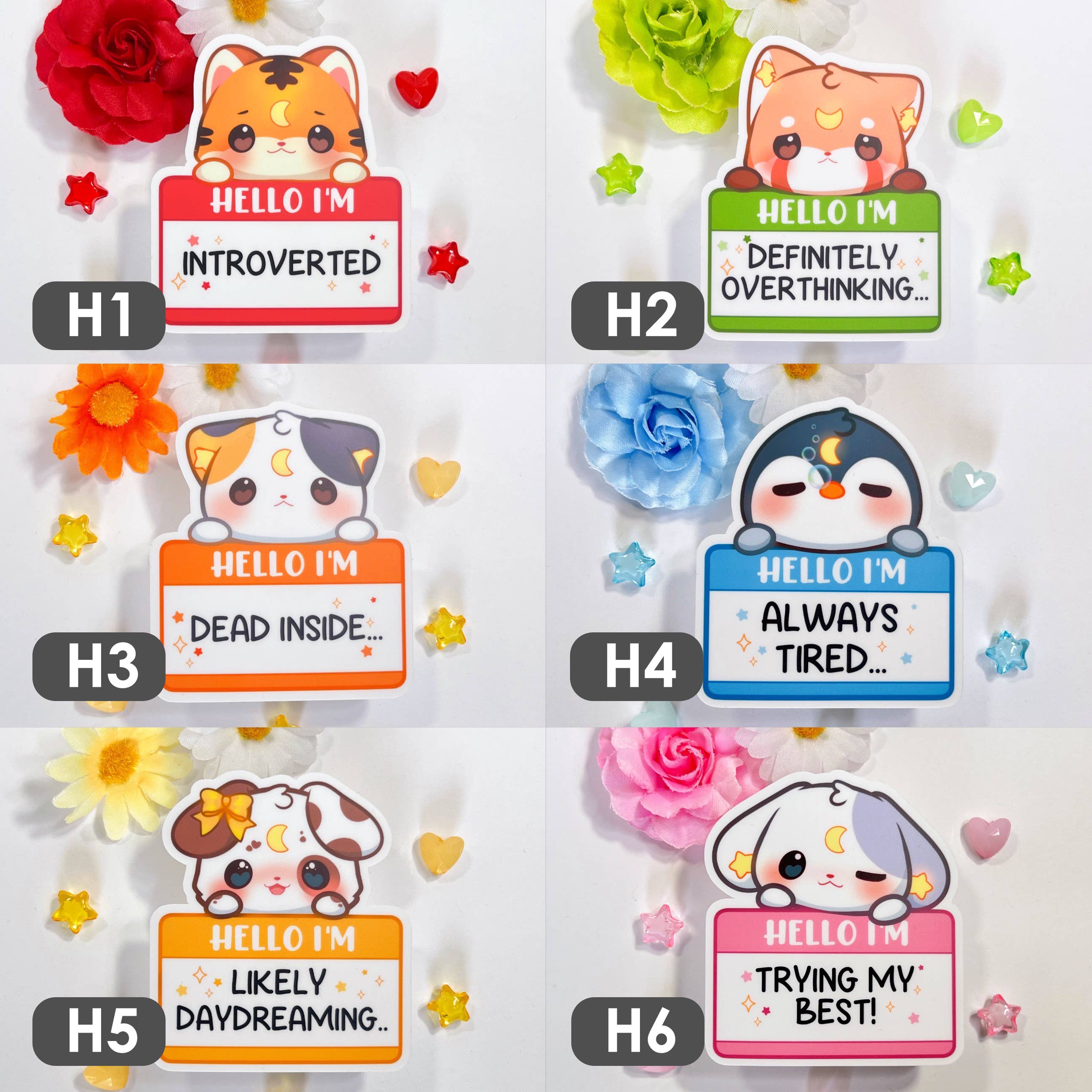 MaeMunchiesCo - Wholesale Sticker - Hello I'm Sticker - Mochi & Friends0