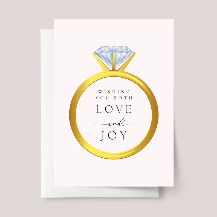 Förlovningskort för par med diamantring för wholesale av Design Sprinkles