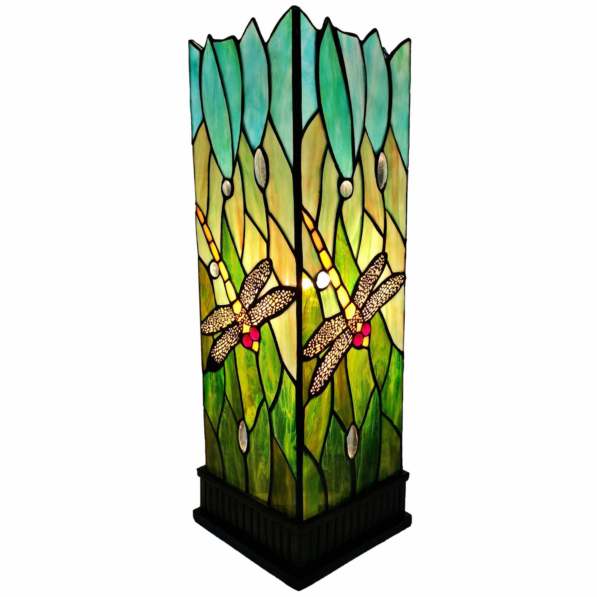 HomeRoots - Wholesale Accent/Desk Lamp - 18" Tiffany Style Dragonfly Dark Brown Base Table Lamp3