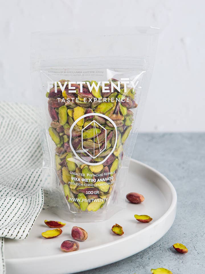 Ungesalzene geröstete Pistazienkerne 100g für den Großhandel von FiveTwenty Taste Experience