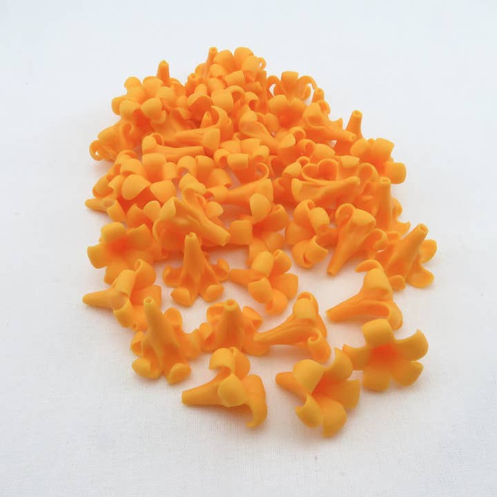 OpalHaus - Wholesale Craft Supplies - Puakenikeni Clay Flowers, Orange Flowers, Handmade2