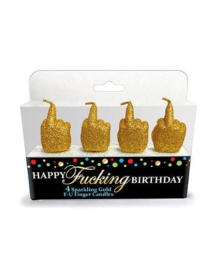 Little Genie Productions - Wholesale Cake Candle - Happy Fucking Birthday FU Finger Candle Set