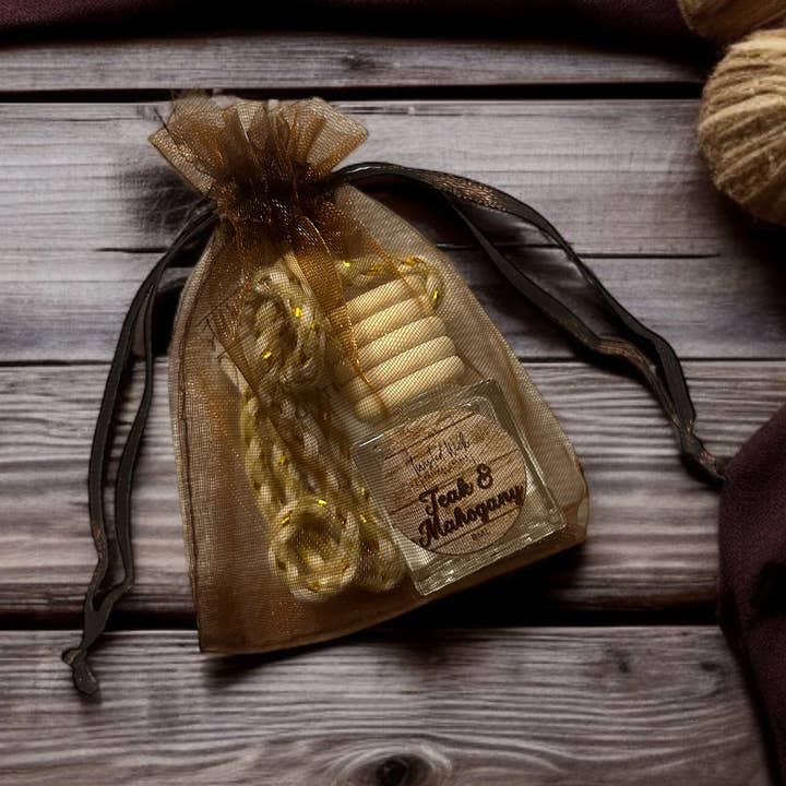 EcoAroma Car Diffuser Teakwood & Mahogany 8ml for wholesale by The Twisted Wick