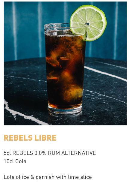 REBELS 0.0% - Vente Spiritueux/Vins/Bières sans alcool - DARK SPICE - alternative rhum sans alcool 0,0% avec canne à sucre et écorce de chêne6