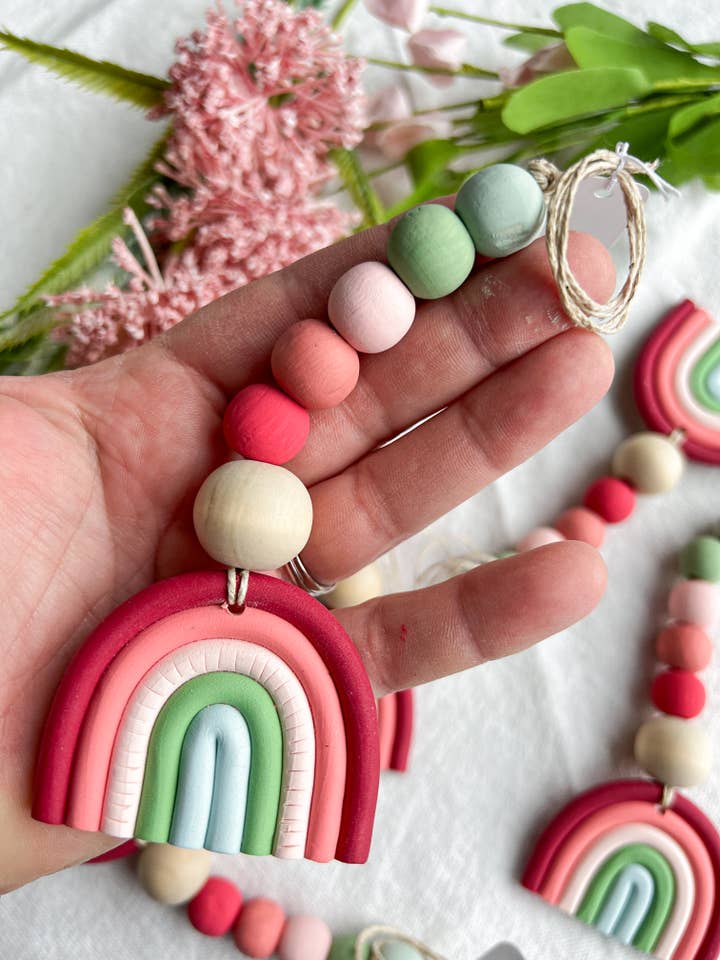 Boho forårsregnbue bilspejlsdiffuser for engroshandel hos Morning Dew Designs