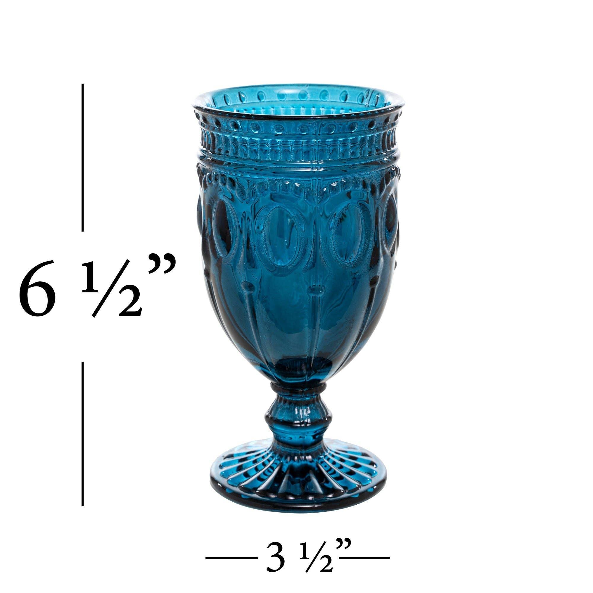 Marine Gobelet en verre gaufré 6½ » 10oz 6pc/boîte - Bleu marine en vente sur Faire3