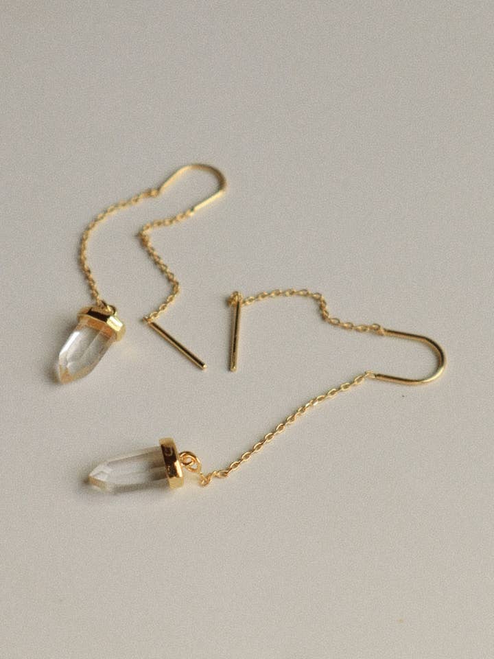 CRYSTAL POINT Threaders for wholesale by Goldie Jewelry