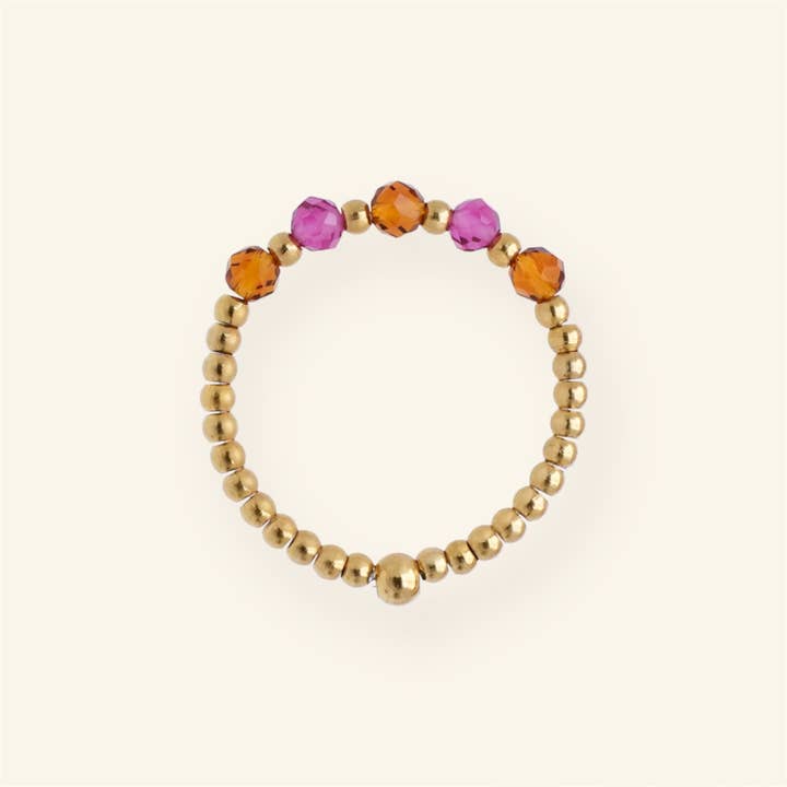 Brown Magenta Ring for wholesale by Mable Happiness