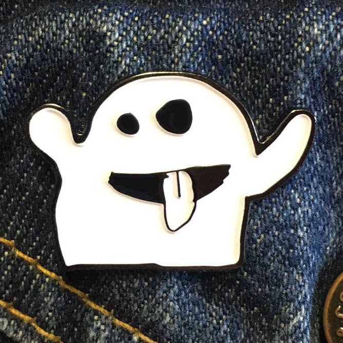 Ghost Enamel Pin for wholesale by Georgia Made This