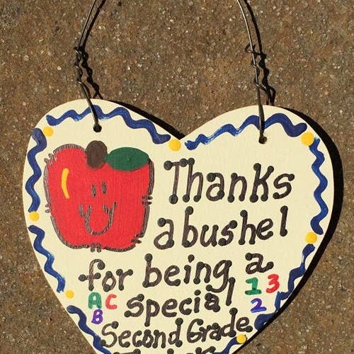 2nd Grade Teacher Gift Thanks a Bushel 6003 Second Grade Teacher for wholesale by Nannie and B's Crafts