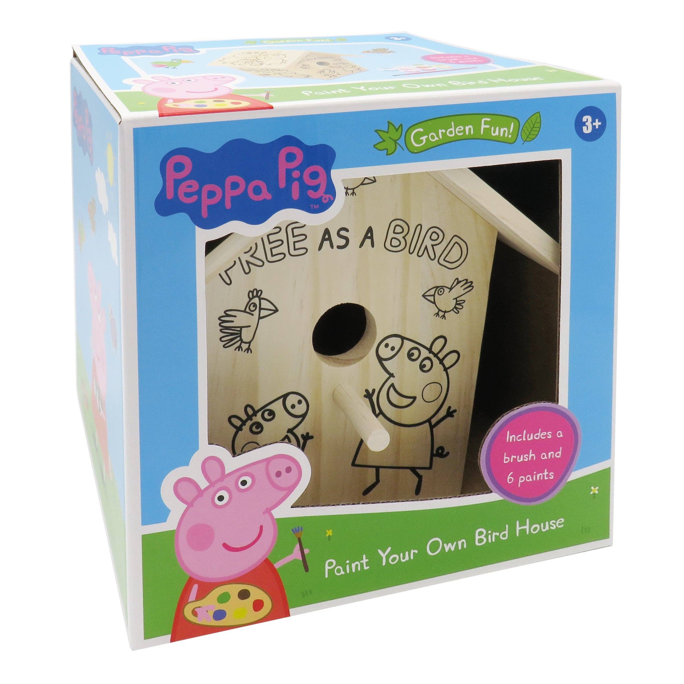 Robert Frederick Ltd - Venta al por mayor Kit de manualidades - Niños - Peppa Pig Pinta tu propia casita para pájaros1